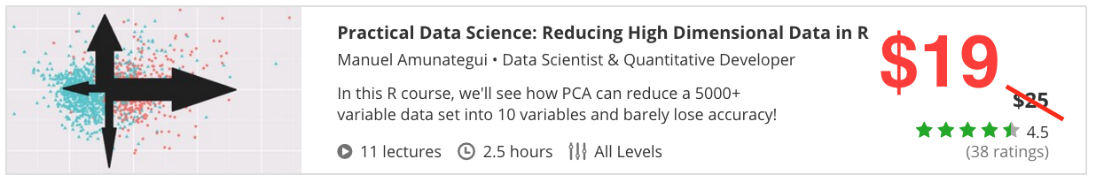 Reducing High Dimensional Data in R