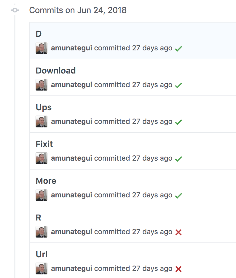 Sample of pretty bad git commits